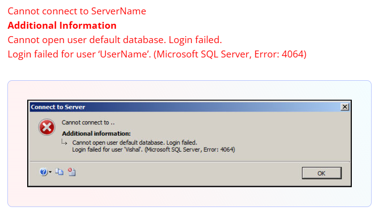 SQL Error 18456